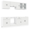 Mueble de cocina Kalmar blanco 8 piezas madera contrachapada 2