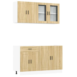 Mueble cocina Kalmar roble sonoma 4 pzas madera contrachapada H