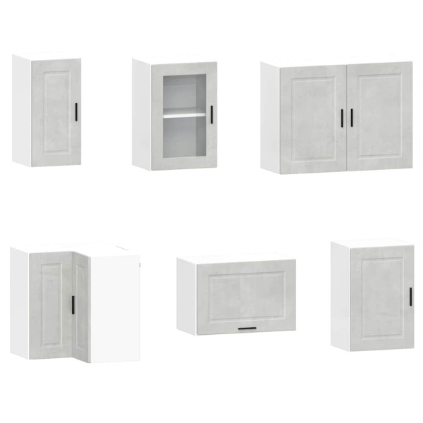 Mueble cocina Porto gris hormigón 11 pzas madera contrachapada M 5