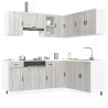 Mueble cocina Porto sonoma gris 11 pzas madera contrachapada 1