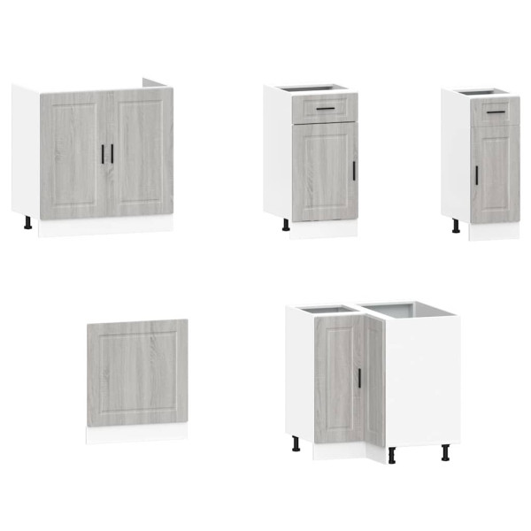 Mueble cocina Porto sonoma gris 11 pzas madera contrachapada M 4