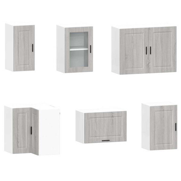 Mueble cocina Porto sonoma gris 11 pzas madera contrachapada M 5