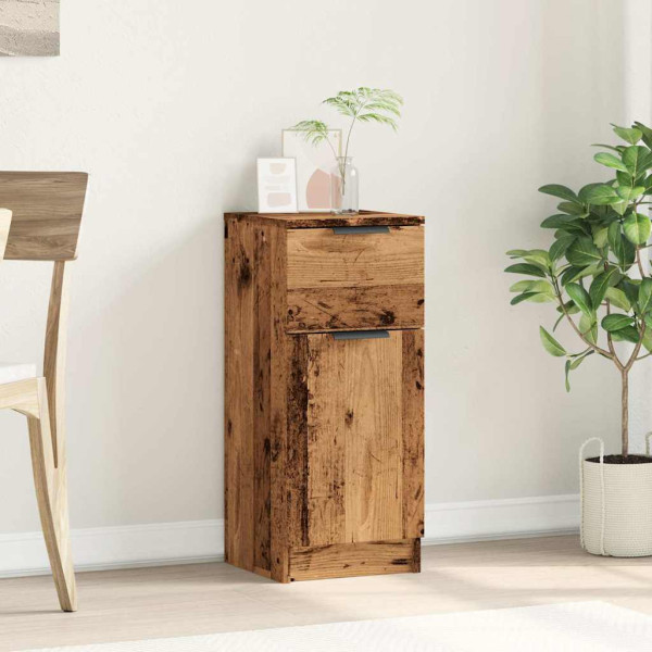 Aparador madera de ingeniería madera envejecida 30x30x70 cm M 3
