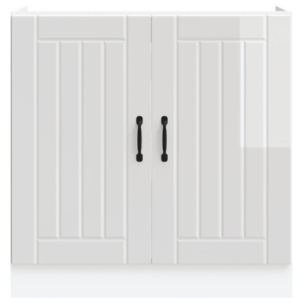 Mueble bajo fregadero Lucca blanca de alto brillo M 4