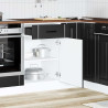 Mueble bajo de cocina Lucca madera ingeniería negra 3