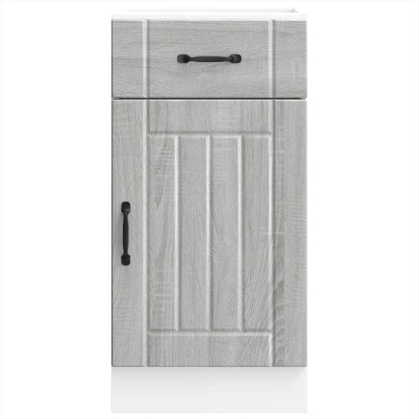 Mueble bajo de cocina Lucca madera contrachapada gris sonoma M 4