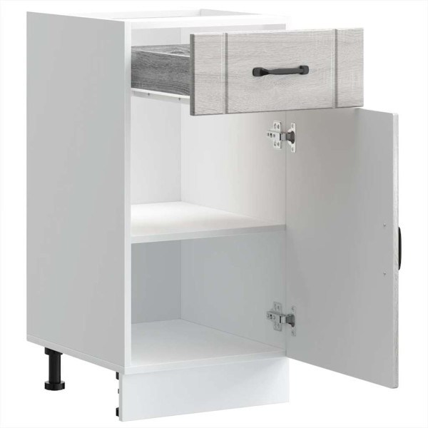 Mueble bajo de cocina Lucca madera contrachapada gris sonoma M 5