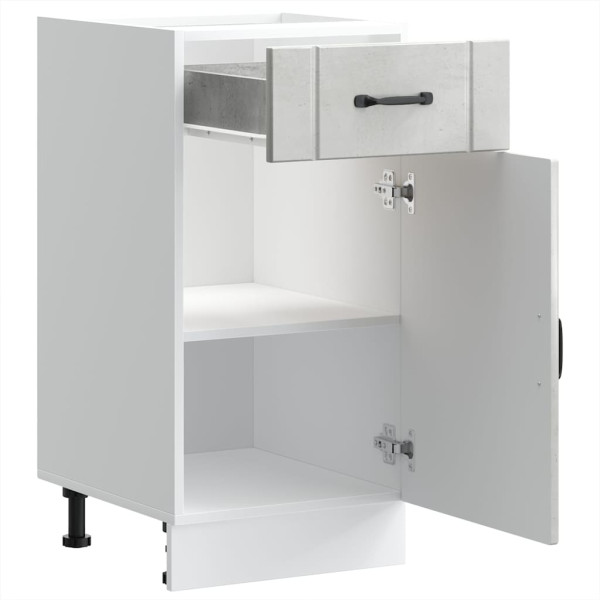 Mueble bajo de cocina Lucca madera contrachapada gris cemento M 5