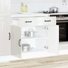 Mueble bajo de cocina Lucca blanca de alto brillo 1