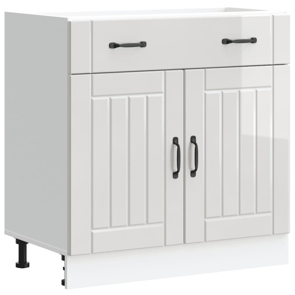 Mueble bajo de cocina Lucca blanca de alto brillo M 2