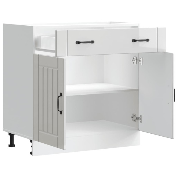 Mueble bajo de cocina Lucca blanca de alto brillo M 4