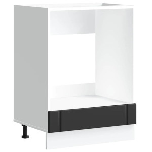 Armario de horno Lucca negra madera reconstituida H