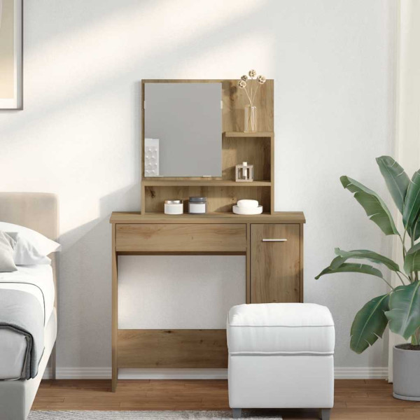 Toucador com espelho 86.5x35x136 cm cor carvalho artisiano M 3