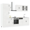 Mueble cocina Kalmar blanco de alto brillo 8 pzas 1