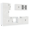 Mueble cocina Kalmar blanco de alto brillo 8 pzas 2