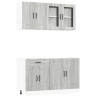 Mueble cocina Kalmar sonoma gris 4 pzas madera contrachapada 2