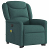 Sillón masaje eléctrico reclinable elevable tela verde oscuro 4