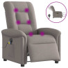 Sillón reclinable de masaje eléctrico tela gris taupe 1