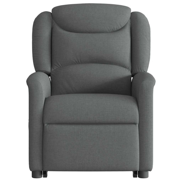 Silla de masaje reclinable de pie de tela gris oscuro M 5