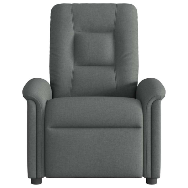 Sillón reclinable de masaje eléctrico tela gris oscuro M 5