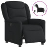 Sillón reclinable eléctrico de tela negro 1