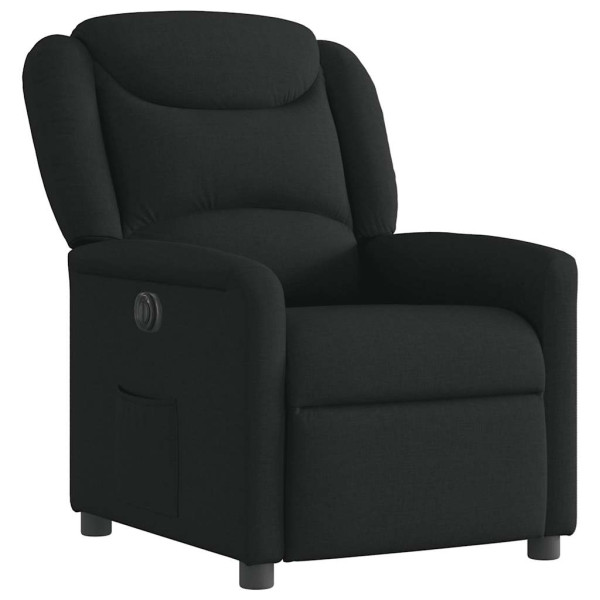 Sillón reclinable eléctrico de tela negro M 4