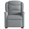 Sillón de masaje eléctrico reclinable elevable tela gris claro 5