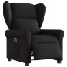 Sillón reclinable eléctrico de tela negro 1