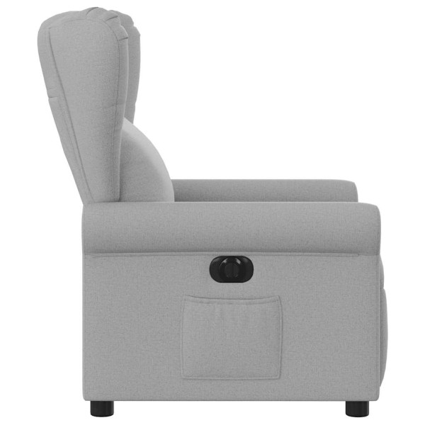 Sillón reclinable eléctrico de tela gris nube M 5