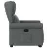 Sillón reclinable elevable de tela gris oscuro 5