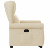 Sillón reclinable elevable de tela color crema 5