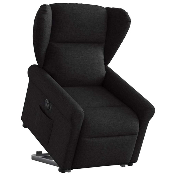 Sillón eléctrico reclinable elevable de tela negro D