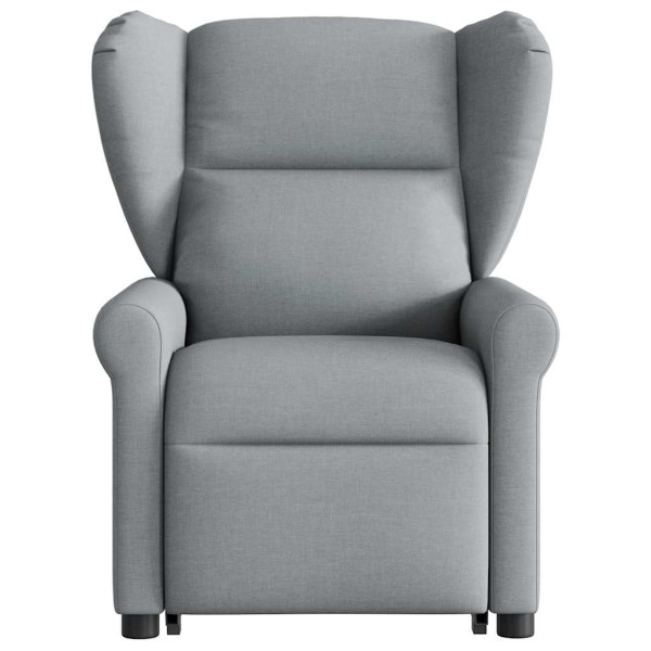 Sillón de masaje eléctrico reclinable elevable tela gris claro M 4