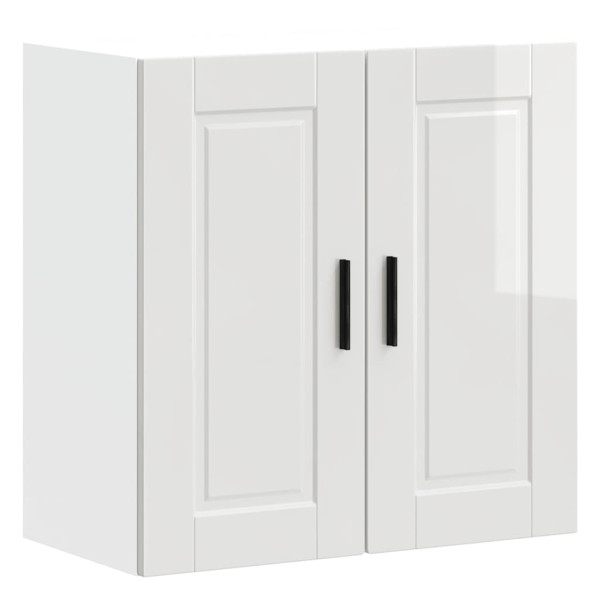 Armario pared cocina Porto madera ingeniería blanca alto brillo D