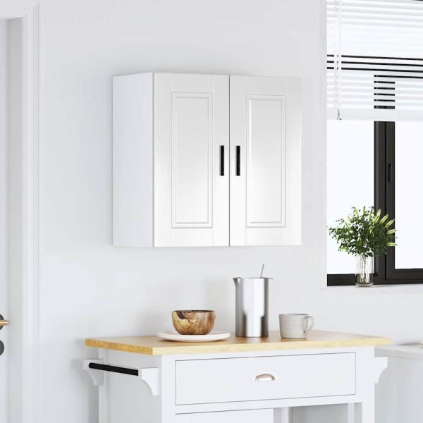 Armario pared cocina Porto madera ingeniería blanca alto brillo M 3