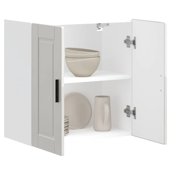 Armario pared cocina Porto madera ingeniería blanca alto brillo M 4