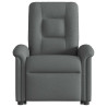 Sillón de masaje eléctrico reclinable elevable tela gris oscuro 4
