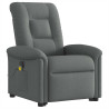 Sillón de masaje eléctrico reclinable elevable tela gris oscuro 5