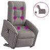 Sillón de masaje eléctrico reclinable elevable tela taupé 1