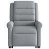 Sillón reclinable elevable de tela gris claro 5