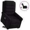 Sillón reclinable elevable tela negro 1