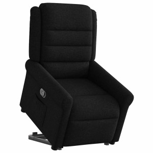 Sillón reclinable elevable tela negro H