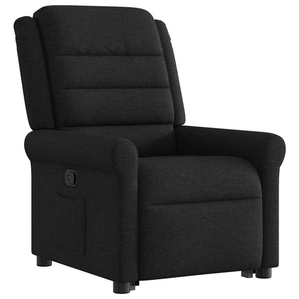 Sillón reclinable elevable tela negro M 4