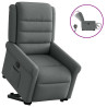 Sillón eléctrico reclinable elevable de tela gris oscuro 1