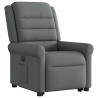 Sillón eléctrico reclinable elevable de tela gris oscuro 4