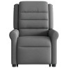Sillón eléctrico reclinable elevable de tela gris oscuro 5