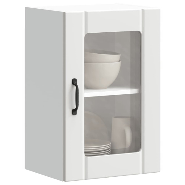 Armario pared cocina puerta de cristal Lucca blanca D