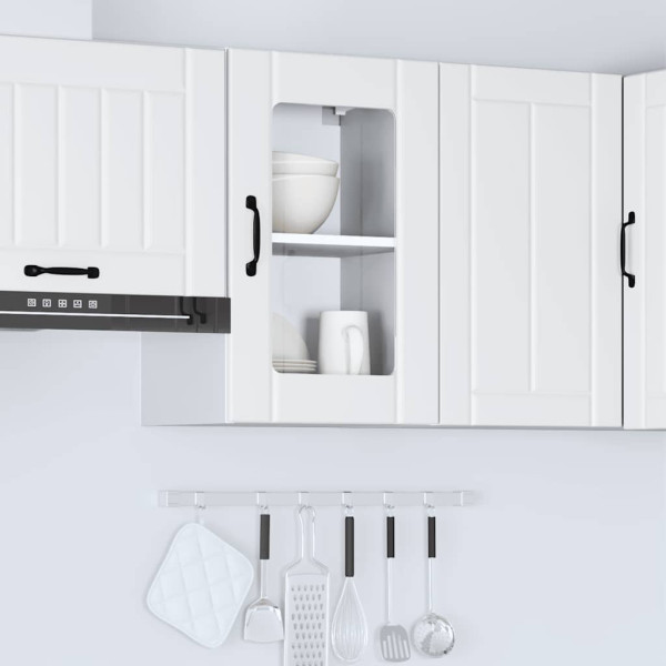 Armario pared cocina puerta de cristal Lucca blanca M 4