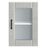 Armario de pared para cocina puerta cristal Lucca gris hormigón 5