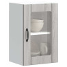 Armario de pared para cocina puerta cristal Lucca gris sonoma 1
